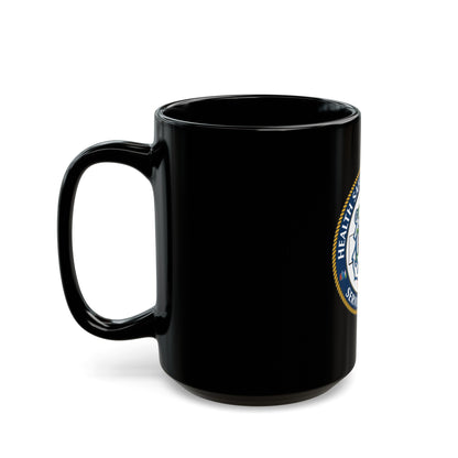 HSWL Service Center (U.S. Coast Guard) Black Coffee Mug-The Sticker Space