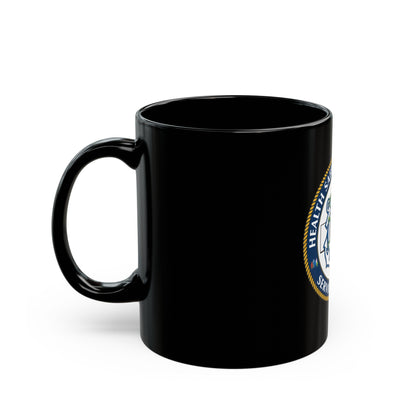 HSWL Service Center (U.S. Coast Guard) Black Coffee Mug-The Sticker Space