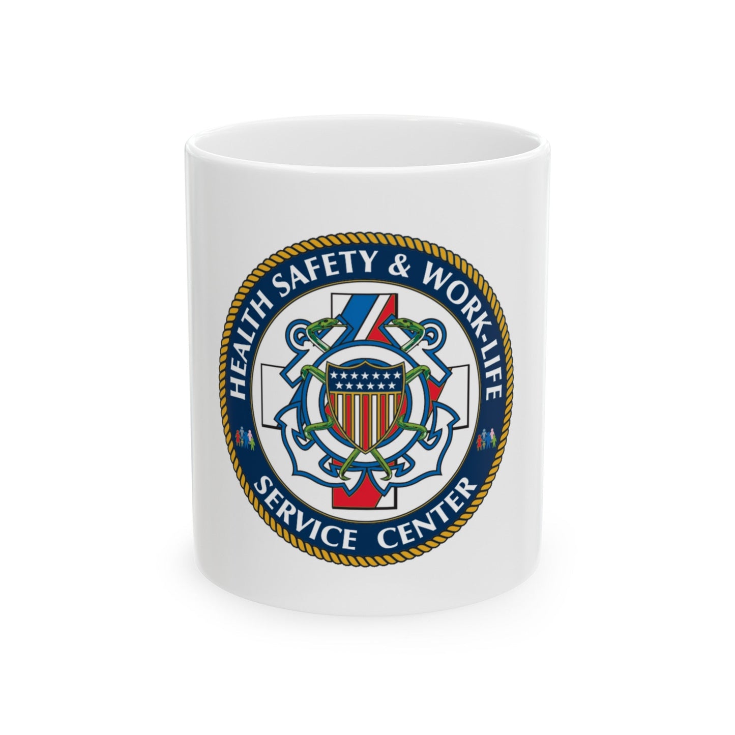 HSWL Service Center (U.S. Coast Guard) White Coffee Mug-11oz-The Sticker Space