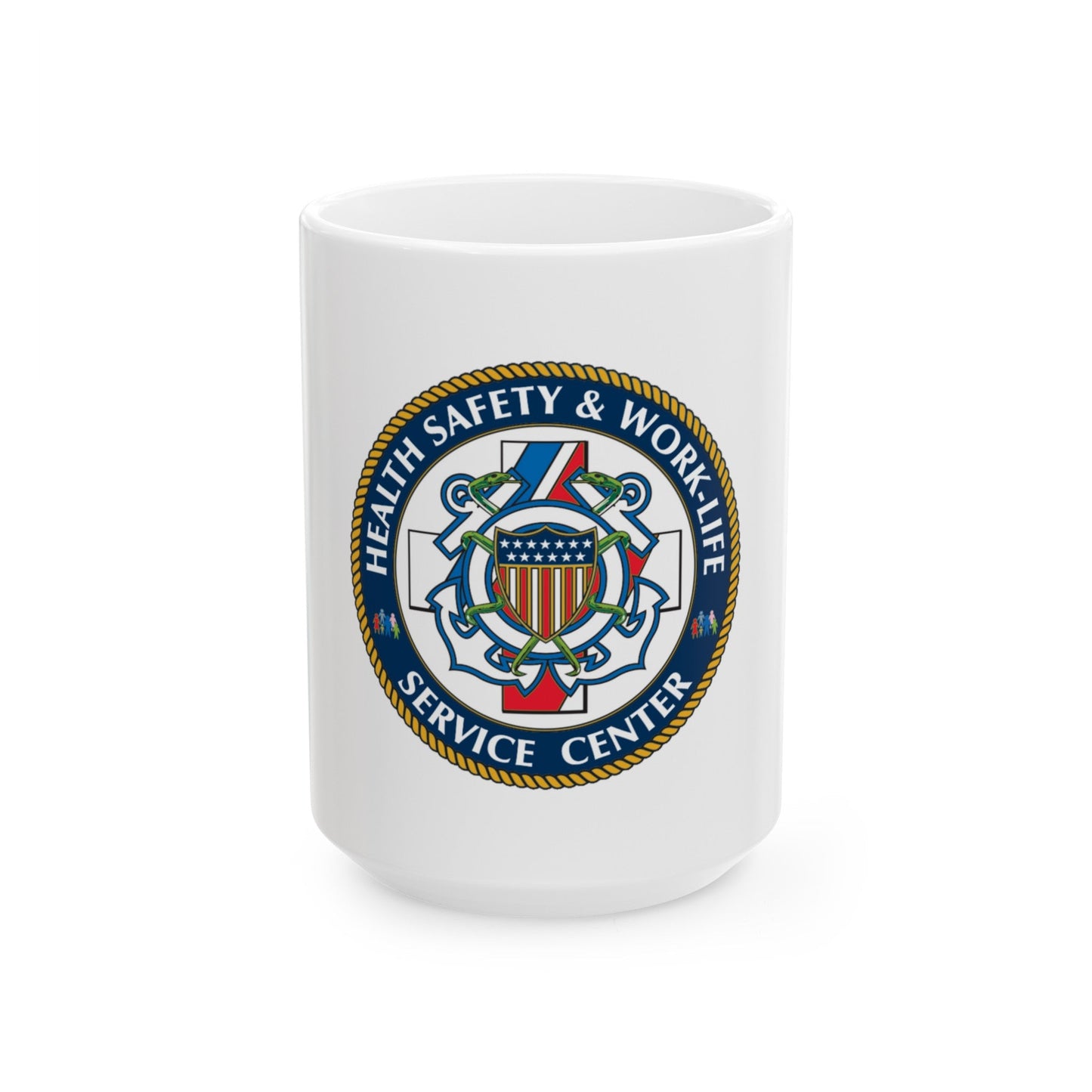 HSWL Service Center (U.S. Coast Guard) White Coffee Mug-15oz-The Sticker Space