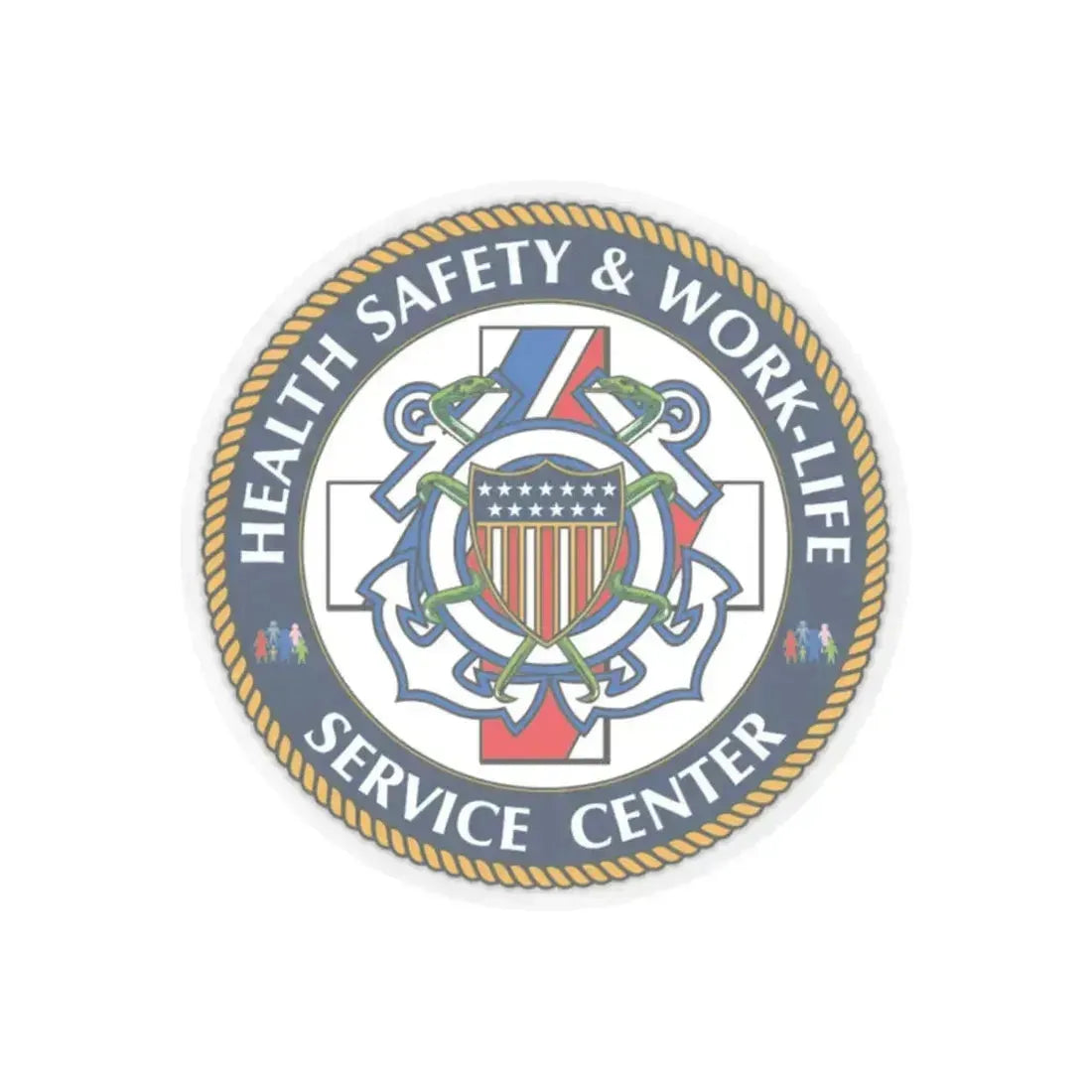 HSWL Service Center (U.S. Coast Guard) STICKER Vinyl Kiss-Cut Decal 2 Inch Transparent - The Sticker Space