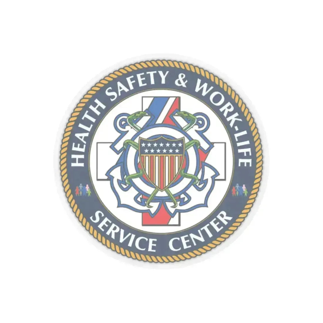 HSWL Service Center (U.S. Coast Guard) STICKER Vinyl Kiss-Cut Decal 2 Inch Transparent - The Sticker Space