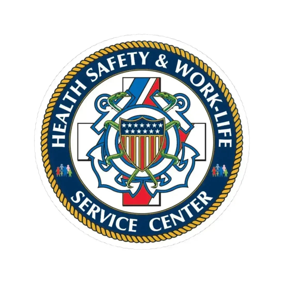 HSWL Service Center (U.S. Coast Guard) STICKER Vinyl Kiss-Cut Decal 3 Inch White - The Sticker Space