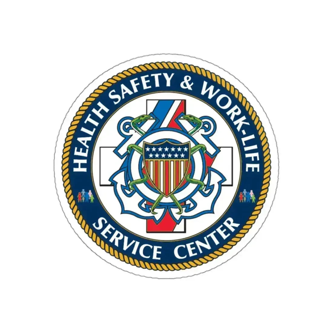 HSWL Service Center (U.S. Coast Guard) STICKER Vinyl Kiss-Cut Decal 3 Inch White - The Sticker Space