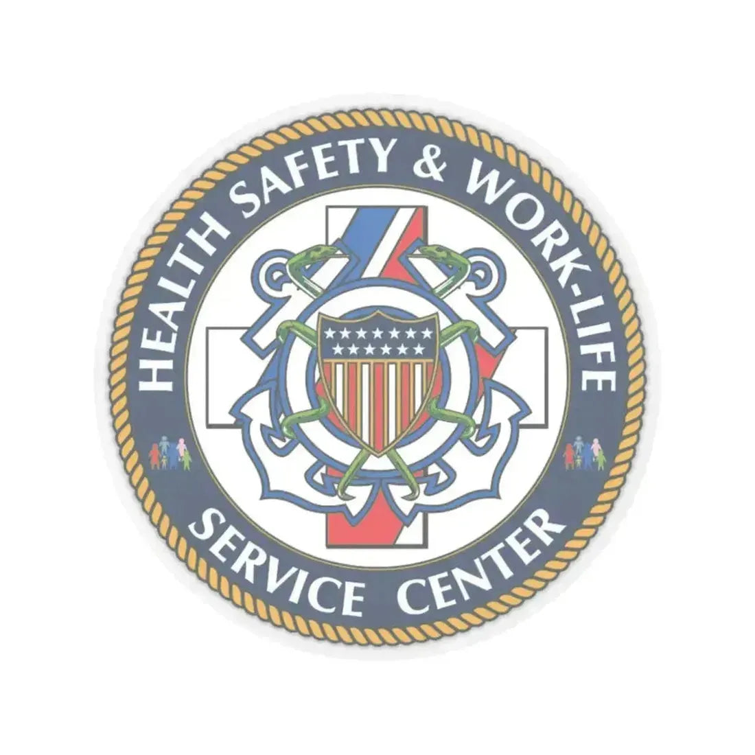 HSWL Service Center (U.S. Coast Guard) STICKER Vinyl Kiss-Cut Decal 4 Inch Transparent - The Sticker Space
