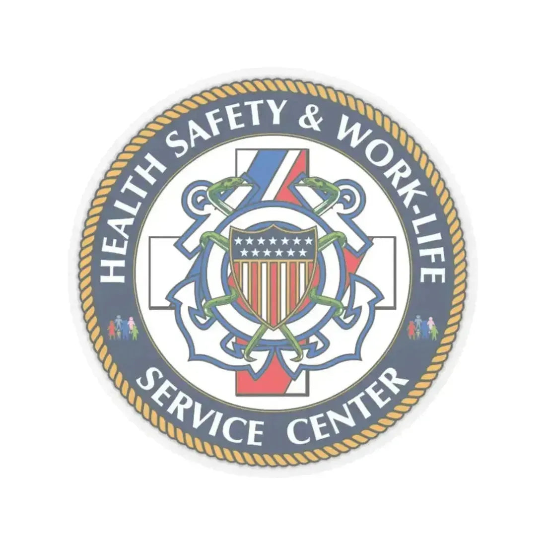 HSWL Service Center (U.S. Coast Guard) STICKER Vinyl Kiss-Cut Decal 6 Inch Transparent - The Sticker Space