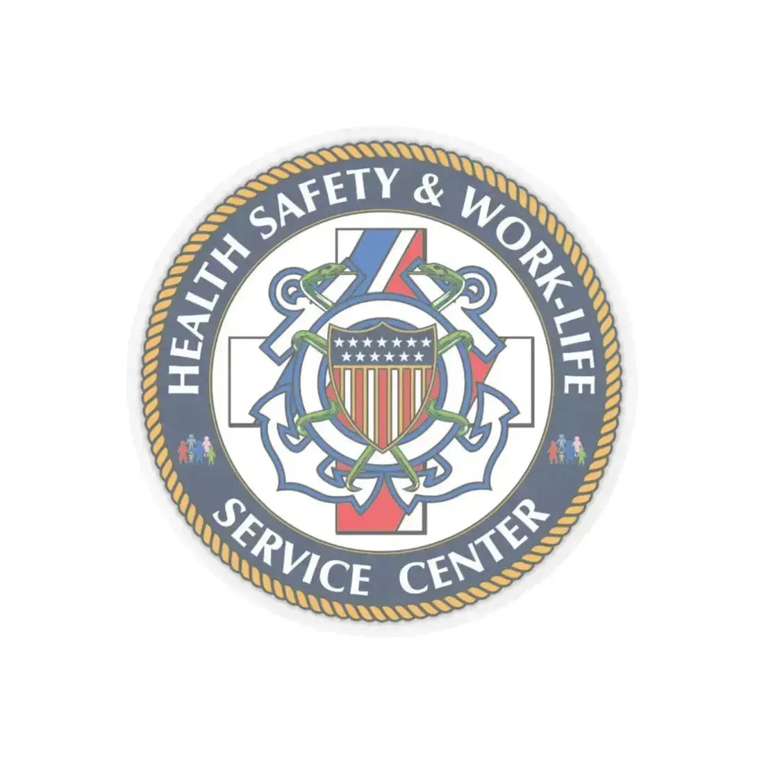 HSWL Service Center (U.S. Coast Guard) STICKER Vinyl Kiss-Cut Decal 6 Inch Transparent - The Sticker Space