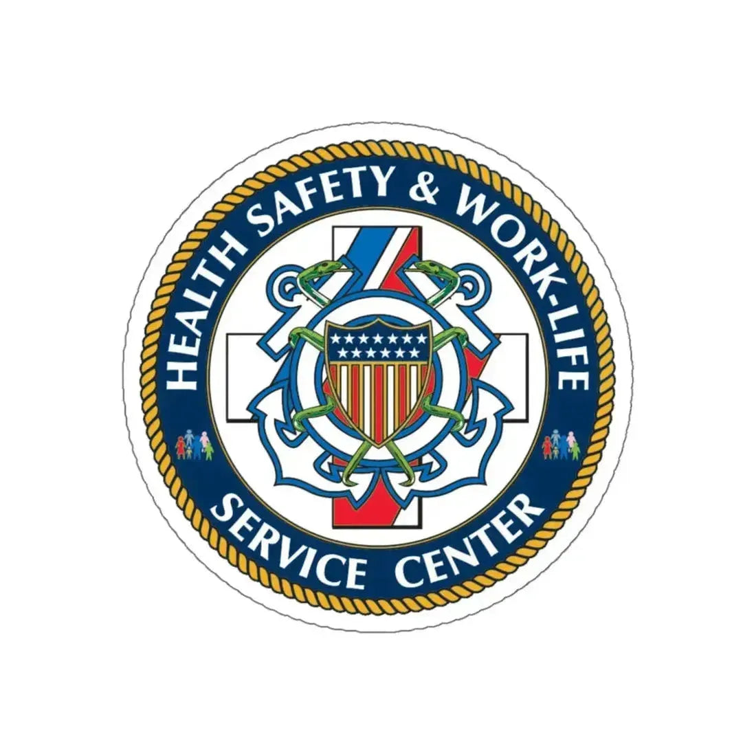 HSWL Service Center (U.S. Coast Guard) STICKER Vinyl Kiss-Cut Decal 6 Inch White - The Sticker Space