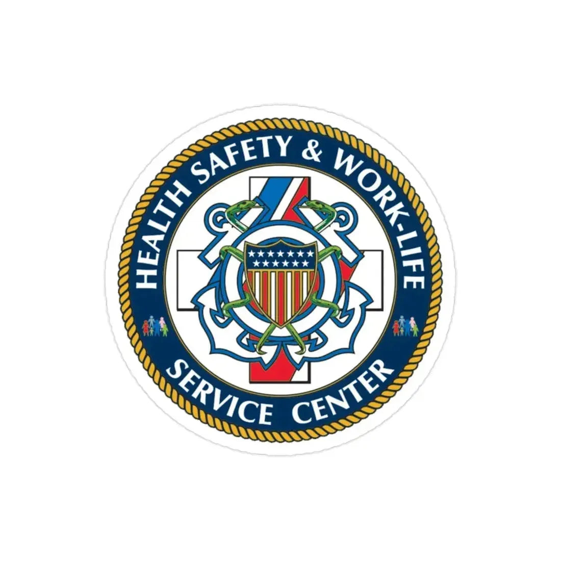 HSWL Service Center (U.S. Coast Guard) Transparent STICKER Die-Cut Vinyl Decal 2 Inch - The Sticker Space