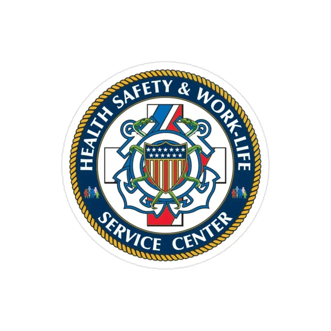 HSWL Service Center (U.S. Coast Guard) Transparent STICKER Die-Cut Vinyl Decal 2 Inch - The Sticker Space