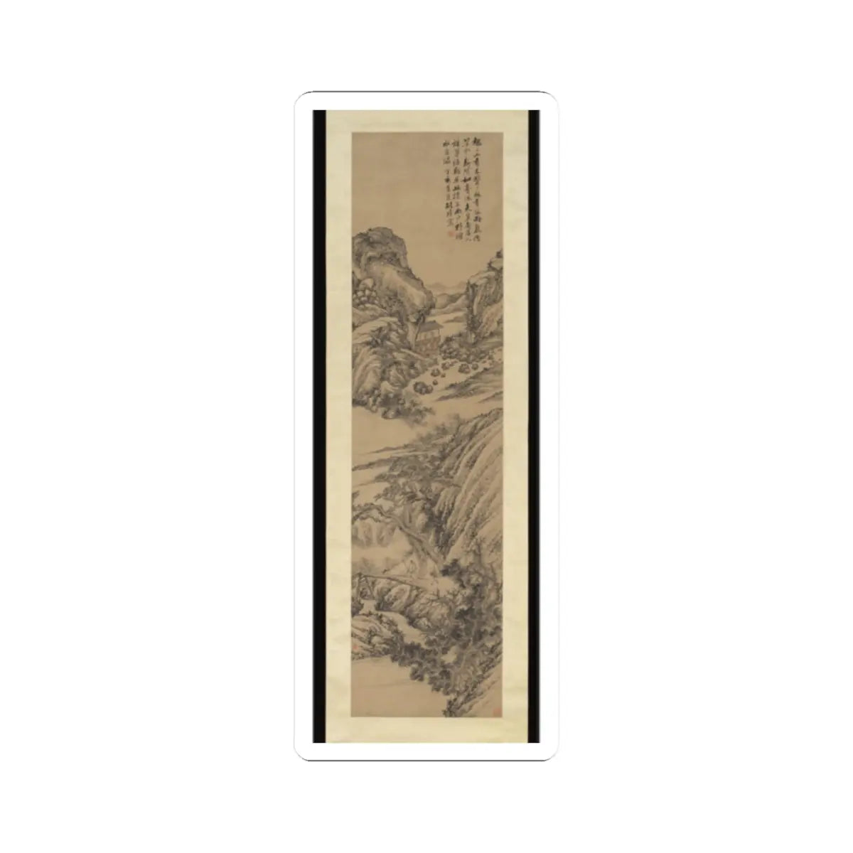 Hu Zhang - Landscape - dated 1887 v1 - STICKER Vinyl Kiss-Cut Decal