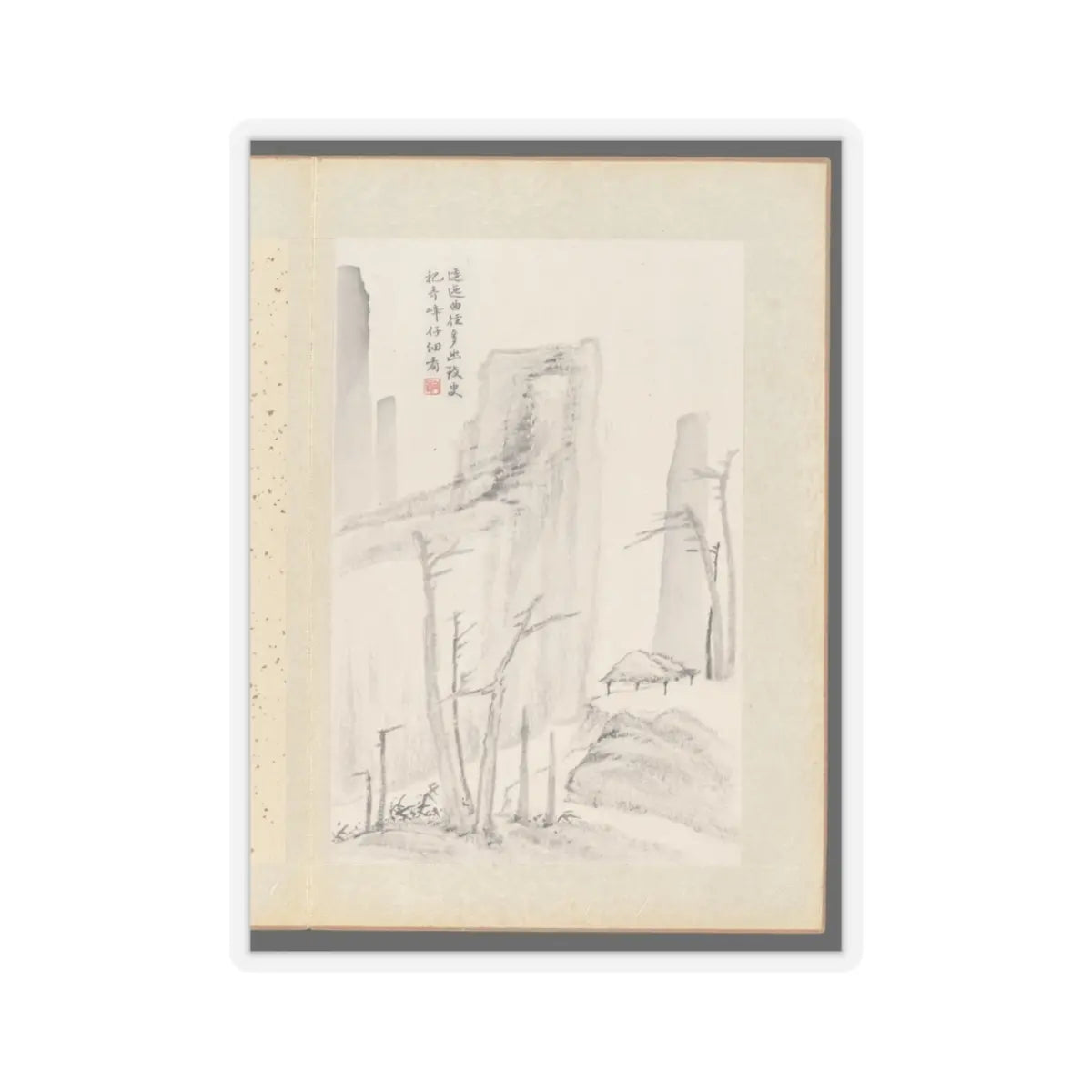 Huang Xiangjian - Landscapes - mid-17th century v3 - STICKER Vinyl Kiss-Cut Decal