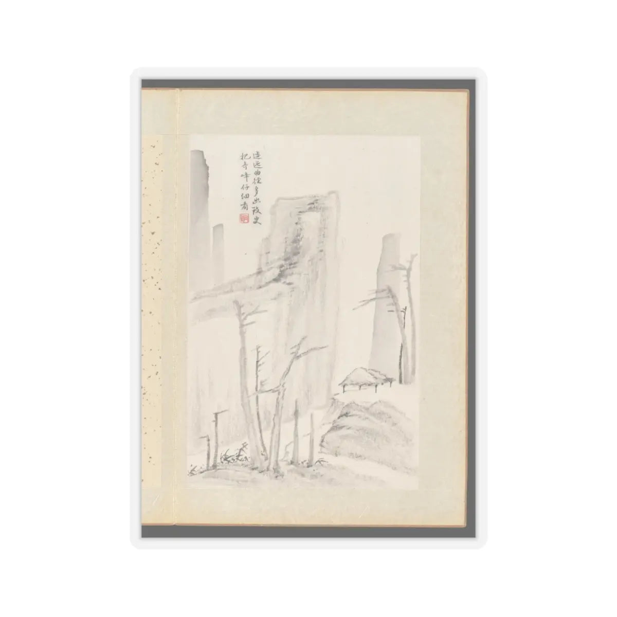 Huang Xiangjian - Landscapes - mid-17th century v3 - STICKER Vinyl Kiss-Cut Decal