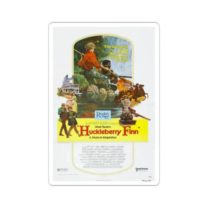 Huckleberry Finn 1974 Movie Poster - STICKER Vinyl Kiss-Cut Decal 6 Inch White - The Sticker Space