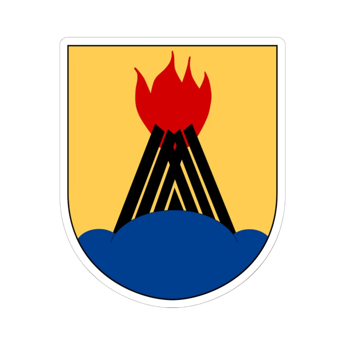 Huddinge kommunvapen Ell 2013 (Sweden) (Coat of Arms) STICKER Vinyl Kiss-Cut Decal 6 Inch White - The Sticker Space