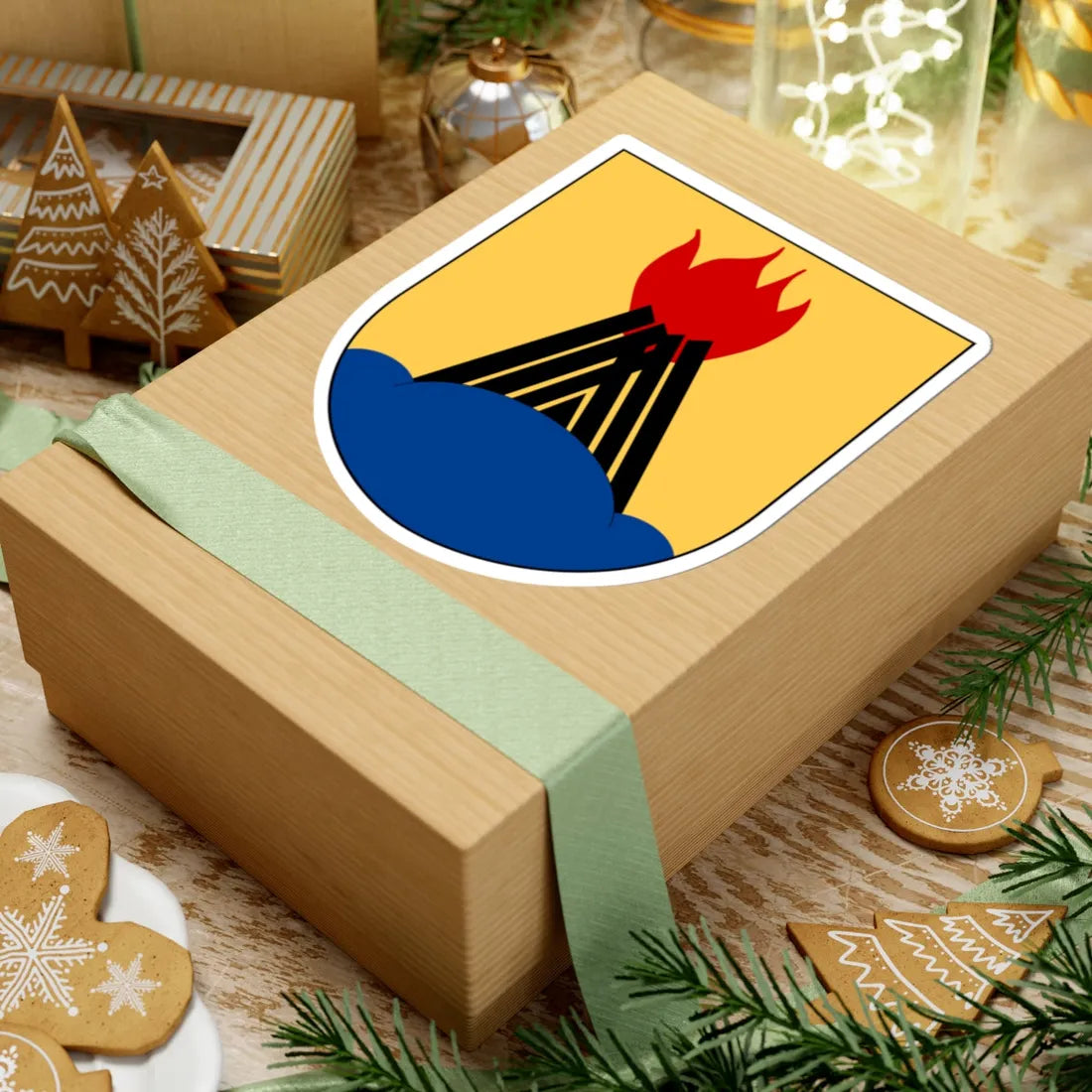 Huddinge kommunvapen Ell 2013 (Sweden) (Coat of Arms) STICKER Vinyl Kiss-Cut Decal - The Sticker Space