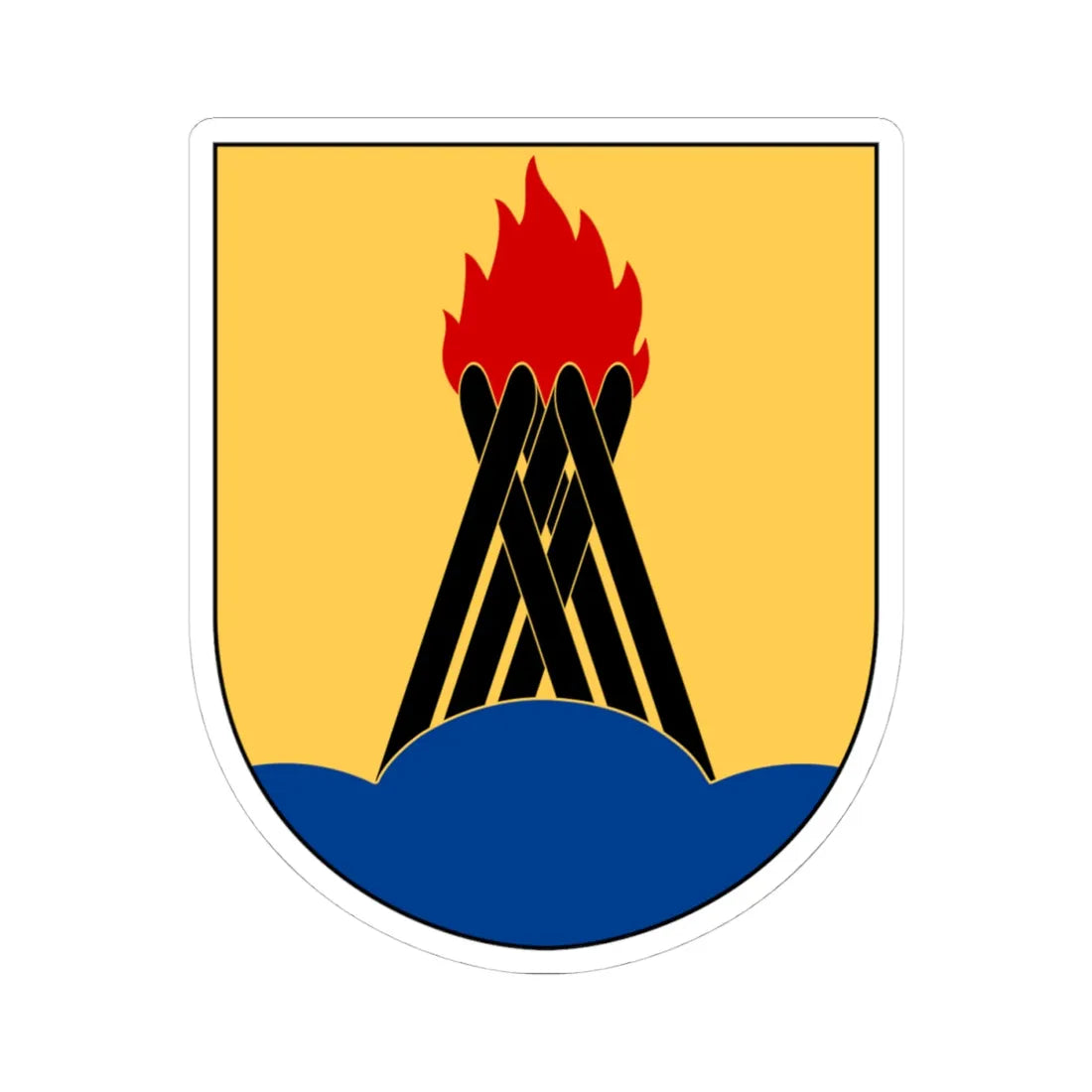 Huddinge vapen (Sweden) (Coat of Arms) STICKER Vinyl Kiss-Cut Decal 4 Inch White - The Sticker Space