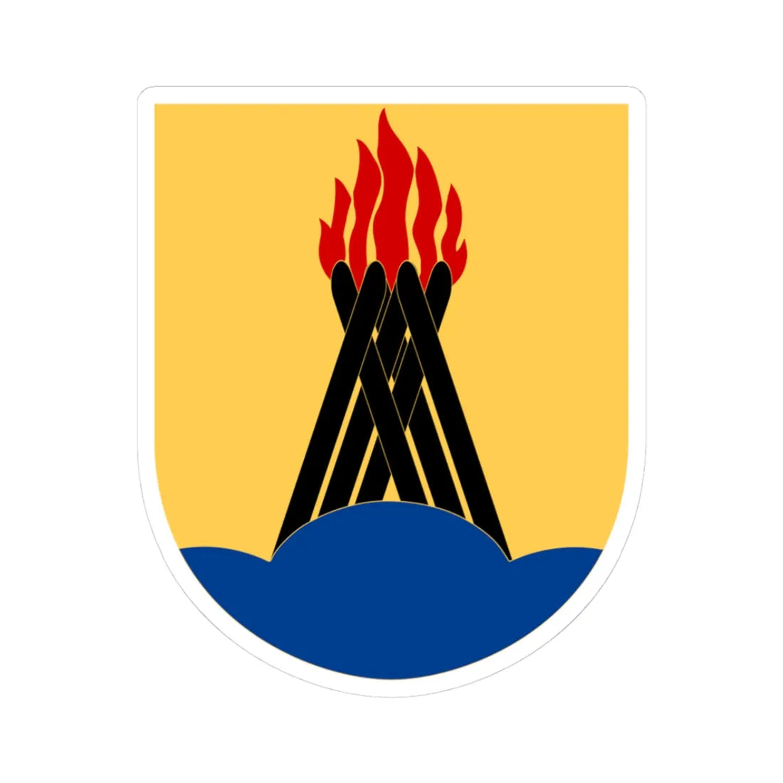 Huddinge vapen2012 (Sweden) (Coat of Arms) STICKER Vinyl Kiss-Cut Decal 3 Inch White - The Sticker Space