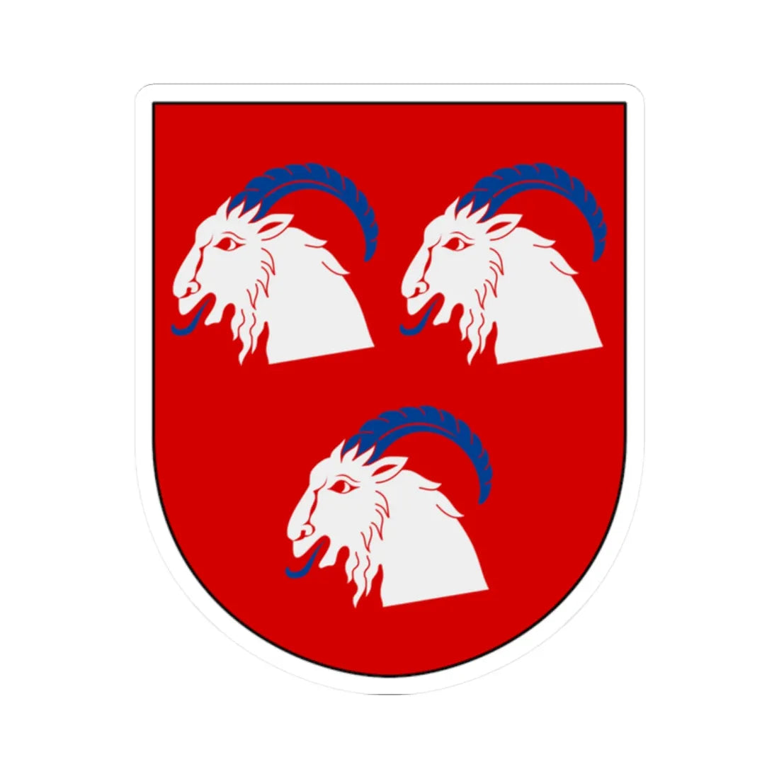 Hudiksvall vapen pre2006 (Sweden) (Coat of Arms) STICKER Vinyl Kiss-Cut Decal 2 Inch White - The Sticker Space
