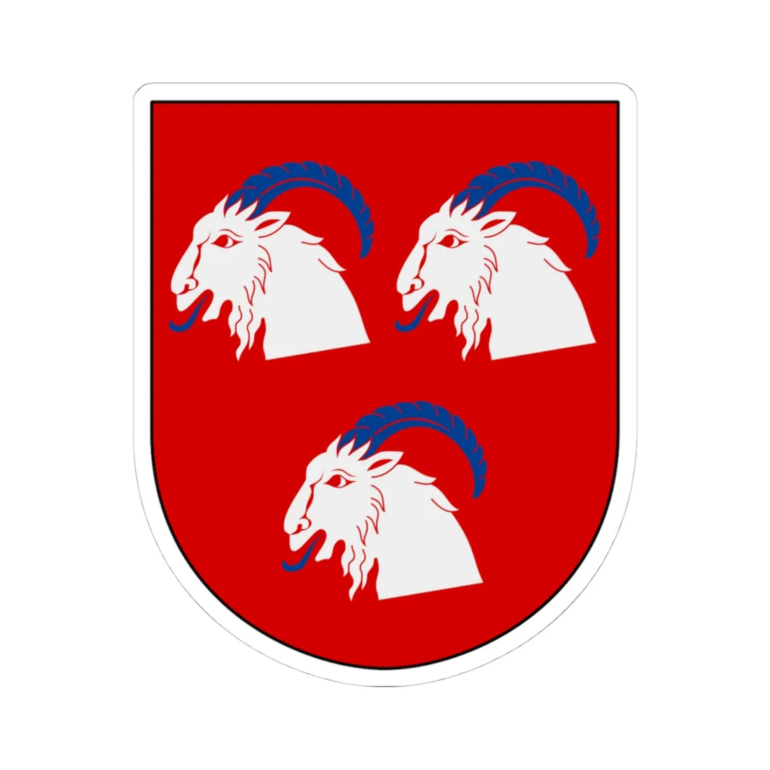 Hudiksvall vapen pre2006 (Sweden) (Coat of Arms) STICKER Vinyl Kiss-Cut Decal 4 Inch White - The Sticker Space