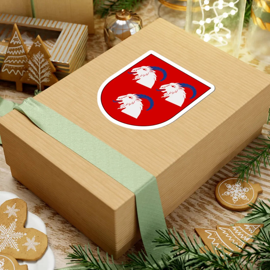 Hudiksvall vapen pre2006 (Sweden) (Coat of Arms) STICKER Vinyl Kiss-Cut Decal - The Sticker Space