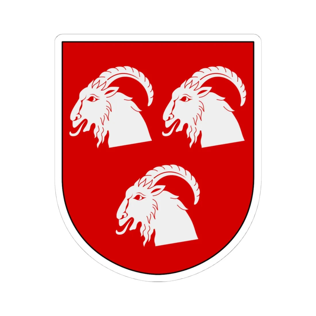 Hudiksvall vapen (Sweden) (Coat of Arms) STICKER Vinyl Kiss-Cut Decal 4 Inch White - The Sticker Space