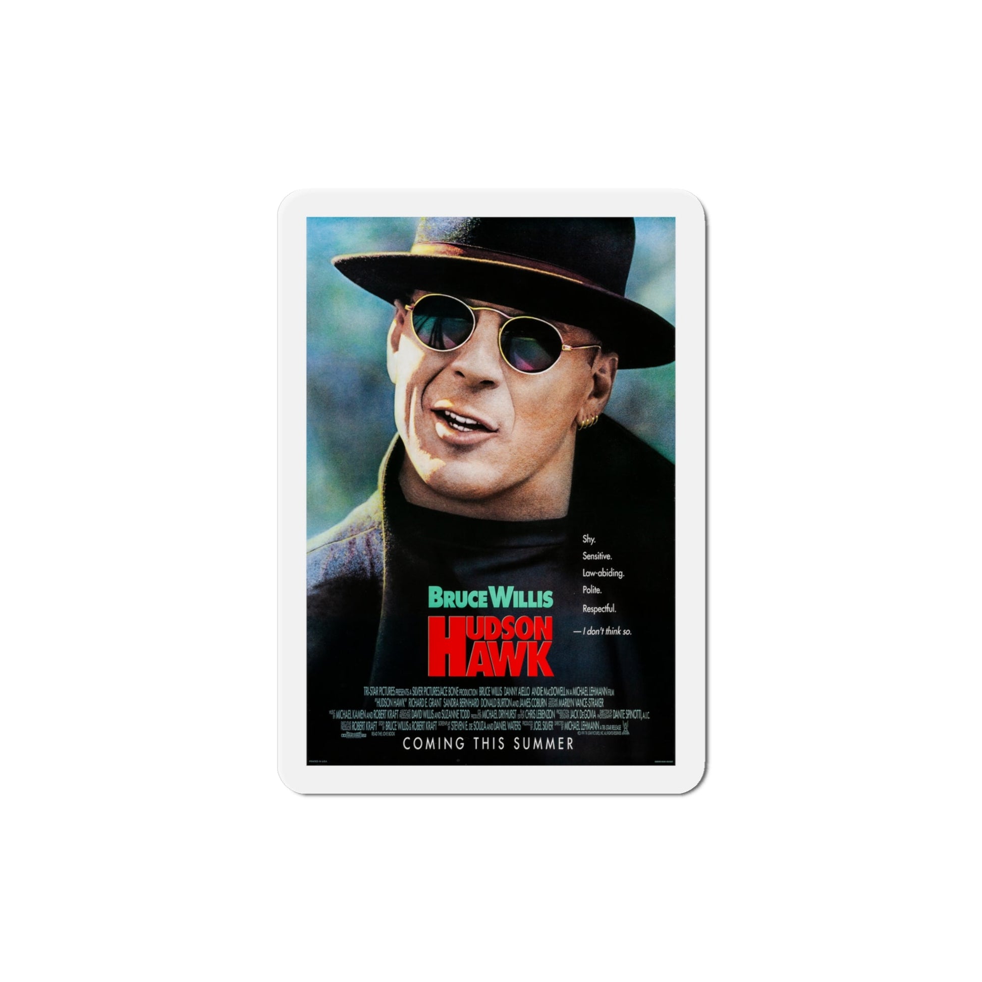 Hudson Hawk 1991 Movie Poster Die-Cut Magnet-The Sticker Space