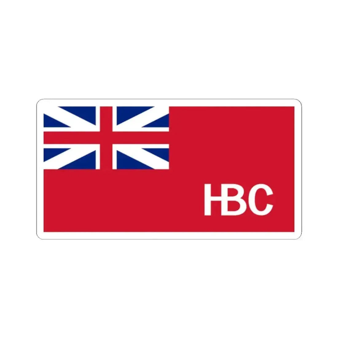 Hudsons Bay Company Flag 1707-1801 (Canada) STICKER Vinyl Kiss-Cut Decal 2 Inch White - The Sticker Space