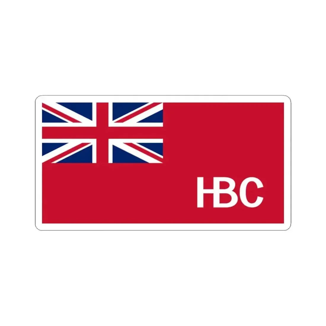 Hudsons Bay Company Flag (Canada) STICKER Vinyl Kiss-Cut Decal 3 Inch White - The Sticker Space