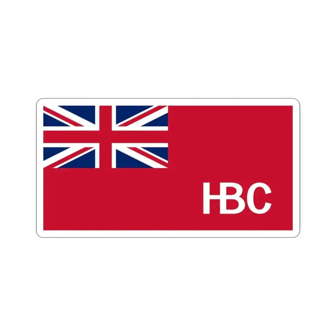 Hudsons Bay Company Flag (Canada) STICKER Vinyl Kiss-Cut Decal 6 Inch White - The Sticker Space