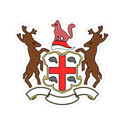 HudsonsBayCoatOfArms (Canada) (Coat of Arms) STICKER Vinyl Kiss-Cut Decal 3 Inch White - The Sticker Space