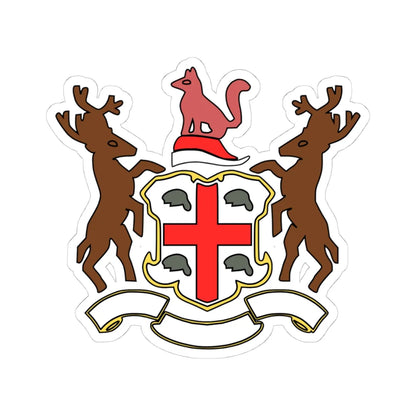 HudsonsBayCoatOfArms (Canada) (Coat of Arms) STICKER Vinyl Kiss-Cut Decal 4 Inch White - The Sticker Space