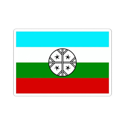 Huenteche flag (Chile) STICKER Vinyl Kiss-Cut Decal 2 Inch White - The Sticker Space