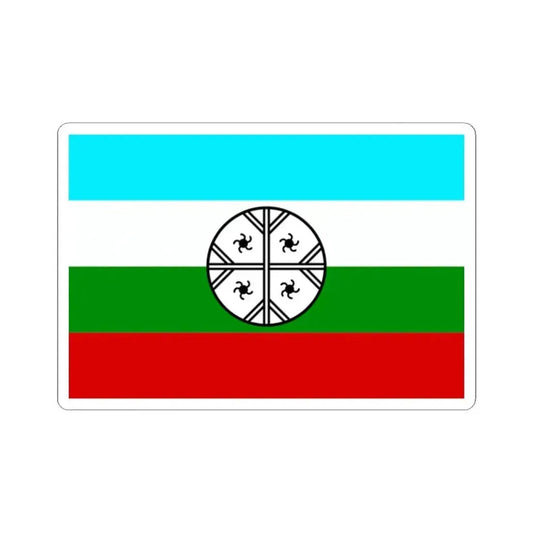Huenteche flag (Chile) STICKER Vinyl Kiss-Cut Decal 2 Inch White - The Sticker Space