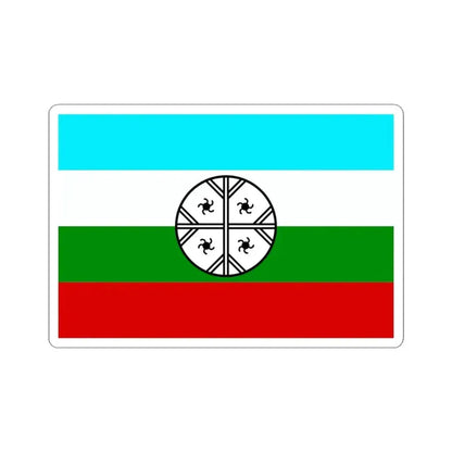 Huenteche flag (Chile) STICKER Vinyl Kiss-Cut Decal 3 Inch White - The Sticker Space