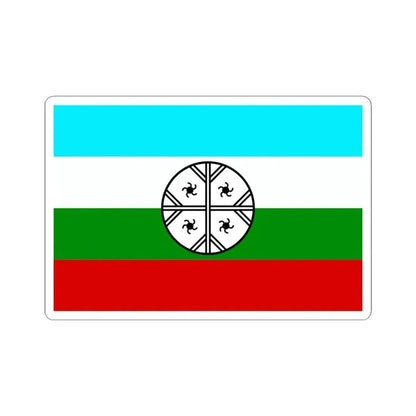 Huenteche flag (Chile) STICKER Vinyl Kiss-Cut Decal 4 Inch White - The Sticker Space