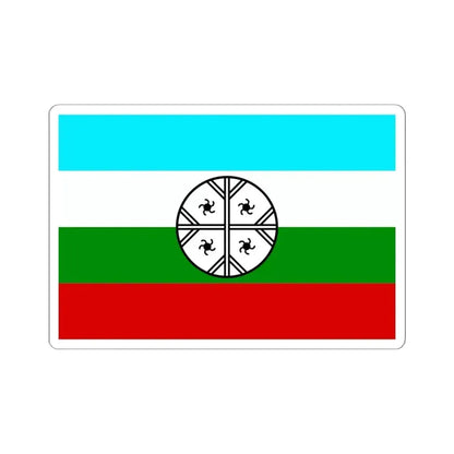 Huenteche flag (Chile) STICKER Vinyl Kiss-Cut Decal 6 Inch White - The Sticker Space