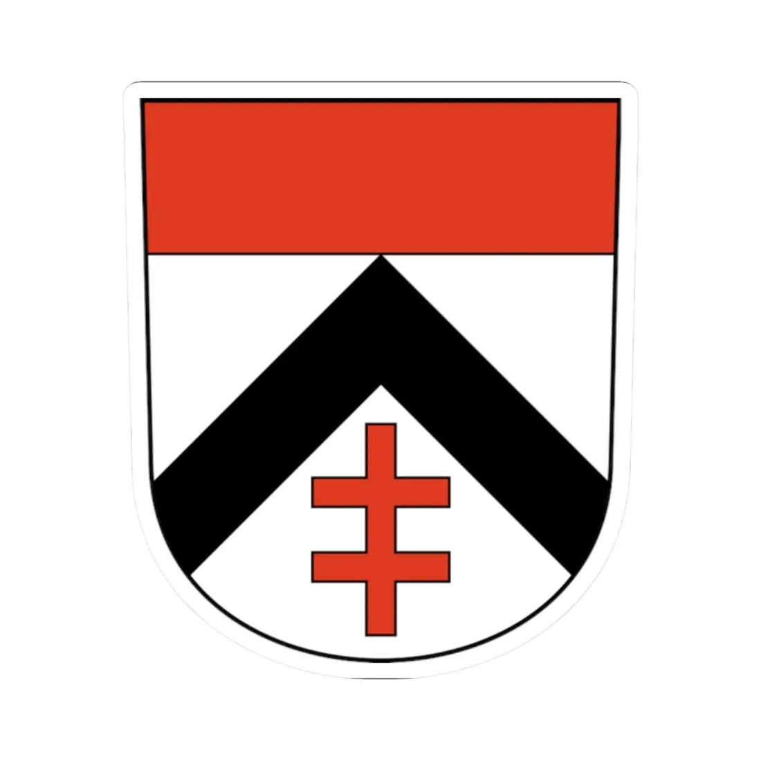 Huettikon-blazon (Switzerland) (Coat of Arms) STICKER Vinyl Kiss-Cut Decal 2 Inch White - The Sticker Space