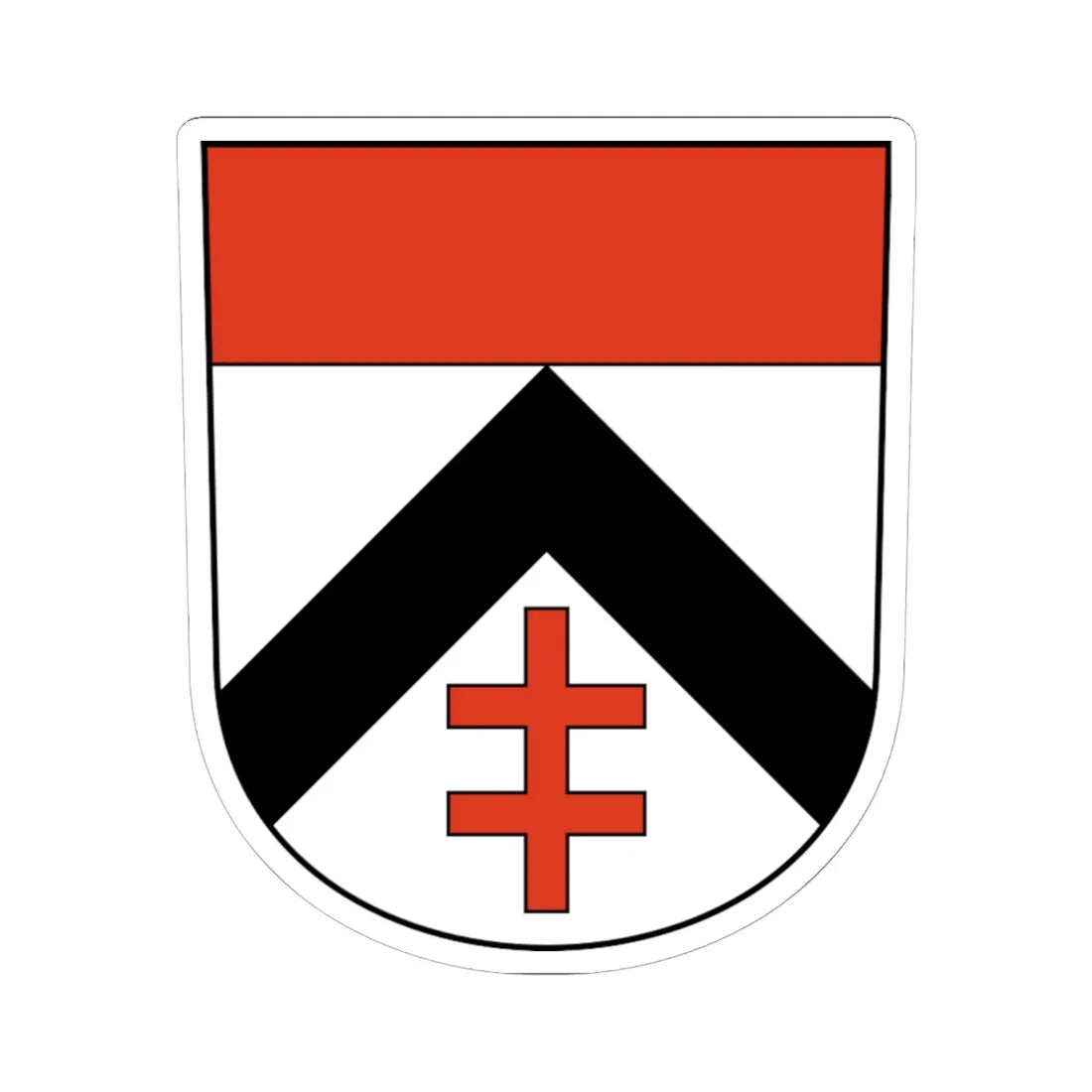 Huettikon-blazon (Switzerland) (Coat of Arms) STICKER Vinyl Kiss-Cut Decal 6 Inch White - The Sticker Space