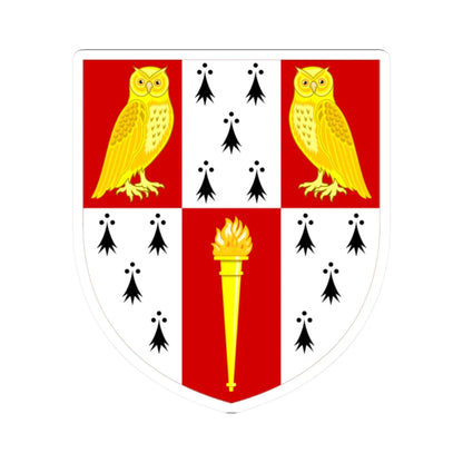 Hughes Hall Cambridge arms (England) (Coat of Arms) STICKER Vinyl Kiss-Cut Decal 2 Inch White - The Sticker Space