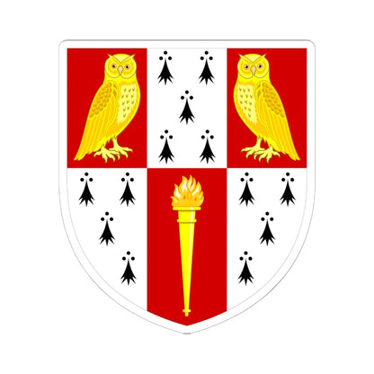 Hughes Hall Cambridge arms (England) (Coat of Arms) STICKER Vinyl Kiss-Cut Decal 6 Inch White - The Sticker Space