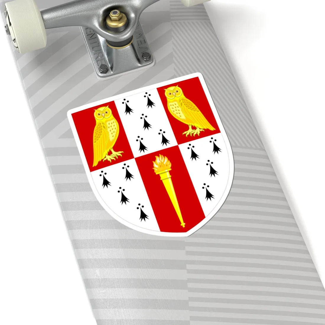 Hughes Hall Cambridge arms (England) (Coat of Arms) STICKER Vinyl Kiss-Cut Decal - The Sticker Space