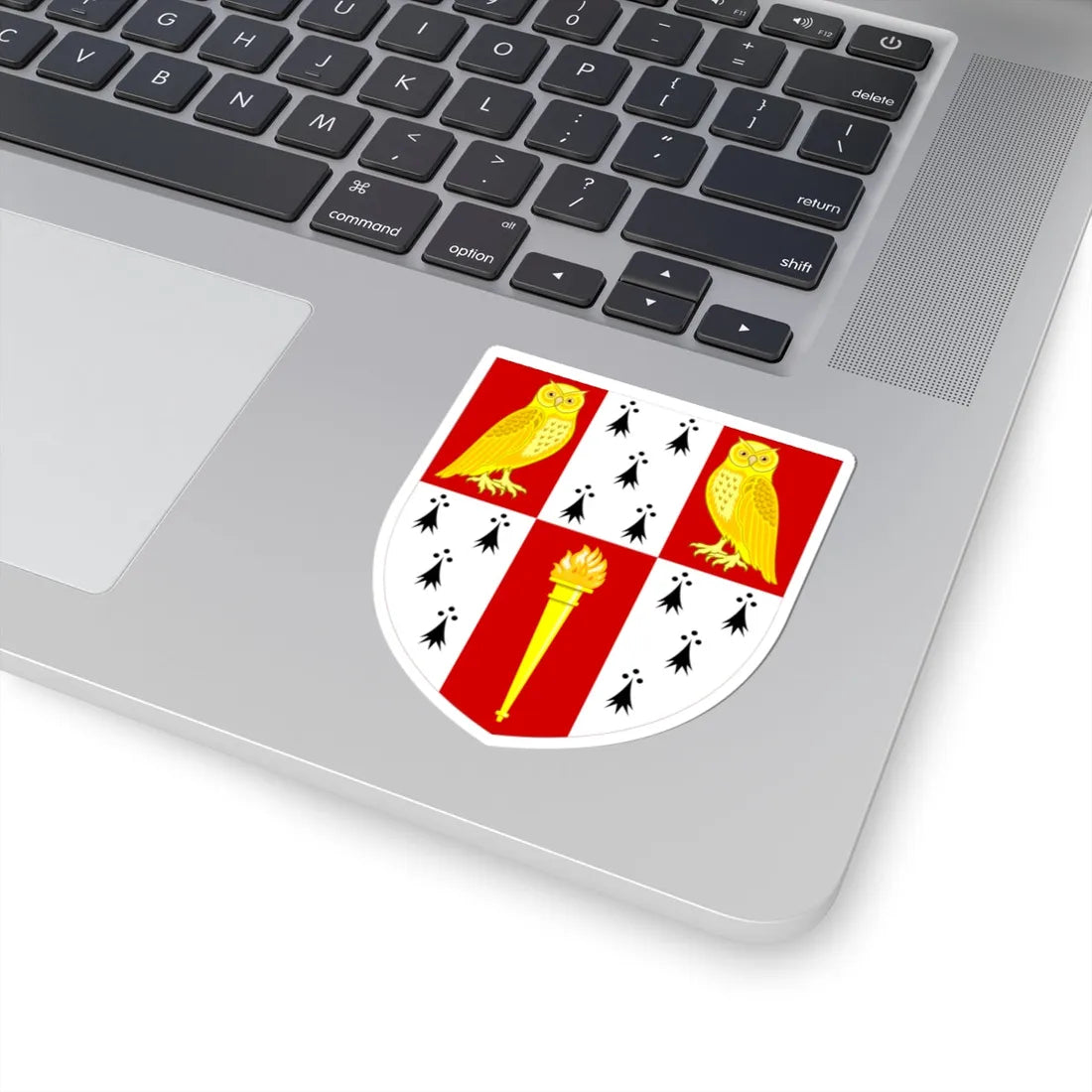 Hughes Hall Cambridge arms (England) (Coat of Arms) STICKER Vinyl Kiss-Cut Decal - The Sticker Space