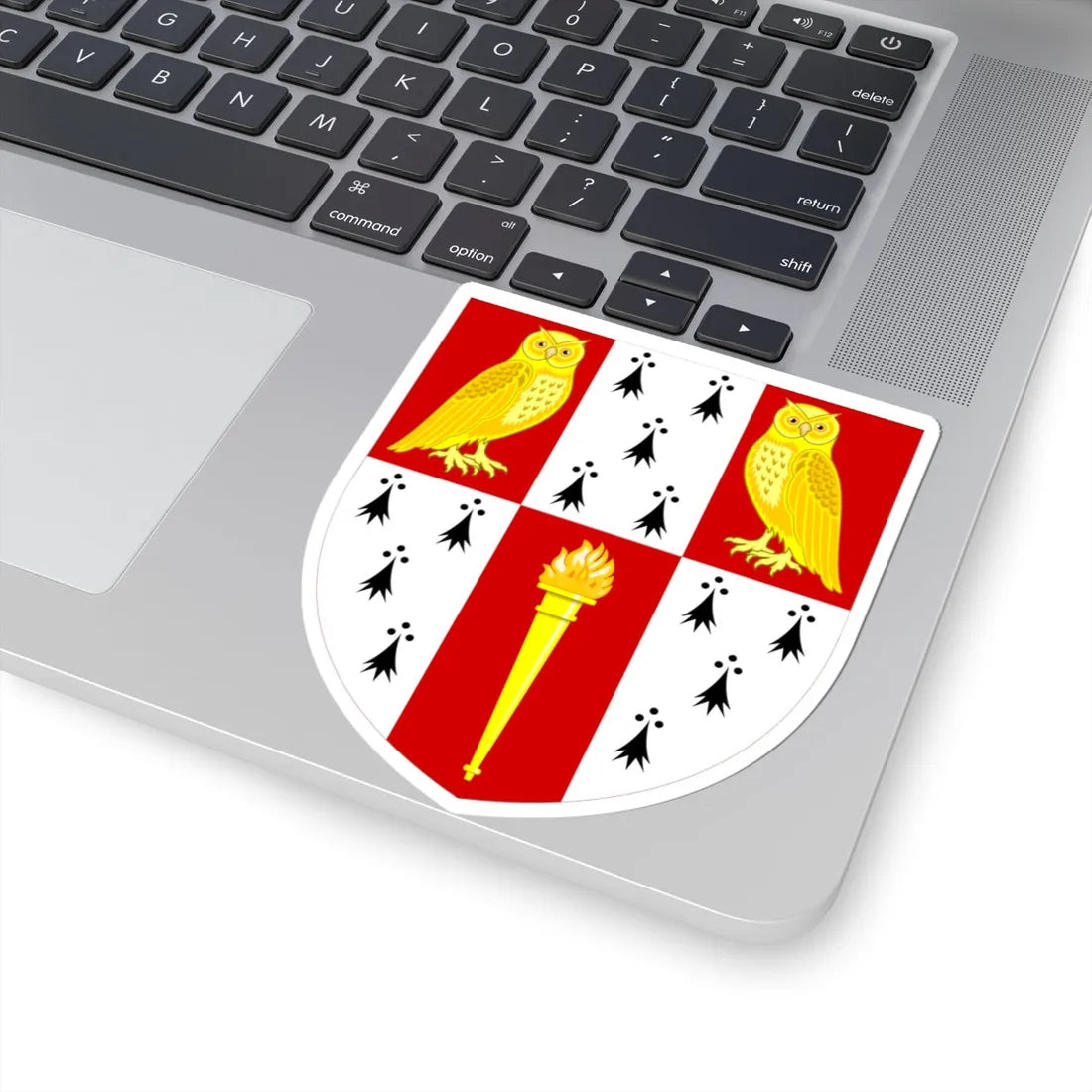 Hughes Hall Cambridge arms (England) (Coat of Arms) STICKER Vinyl Kiss-Cut Decal - The Sticker Space