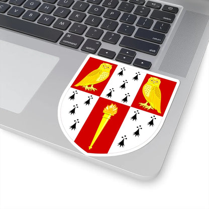 Hughes Hall Cambridge arms (England) (Coat of Arms) STICKER Vinyl Kiss-Cut Decal - The Sticker Space