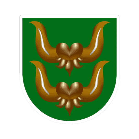 Huittinen CoA (Finland) (Coat of Arms) STICKER Vinyl Kiss-Cut Decal 2 Inch White - The Sticker Space