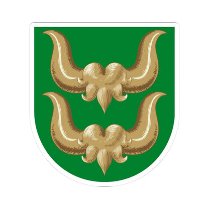 Huittisten.vaakuna (Finland) (Coat of Arms) STICKER Vinyl Kiss-Cut Decal 3 Inch White - The Sticker Space