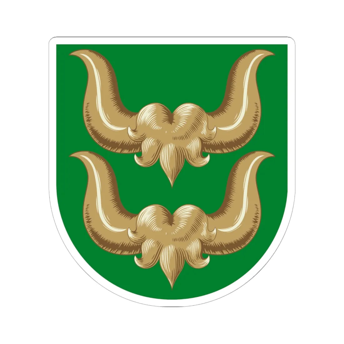 Huittisten.vaakuna (Finland) (Coat of Arms) STICKER Vinyl Kiss-Cut Decal 6 Inch White - The Sticker Space