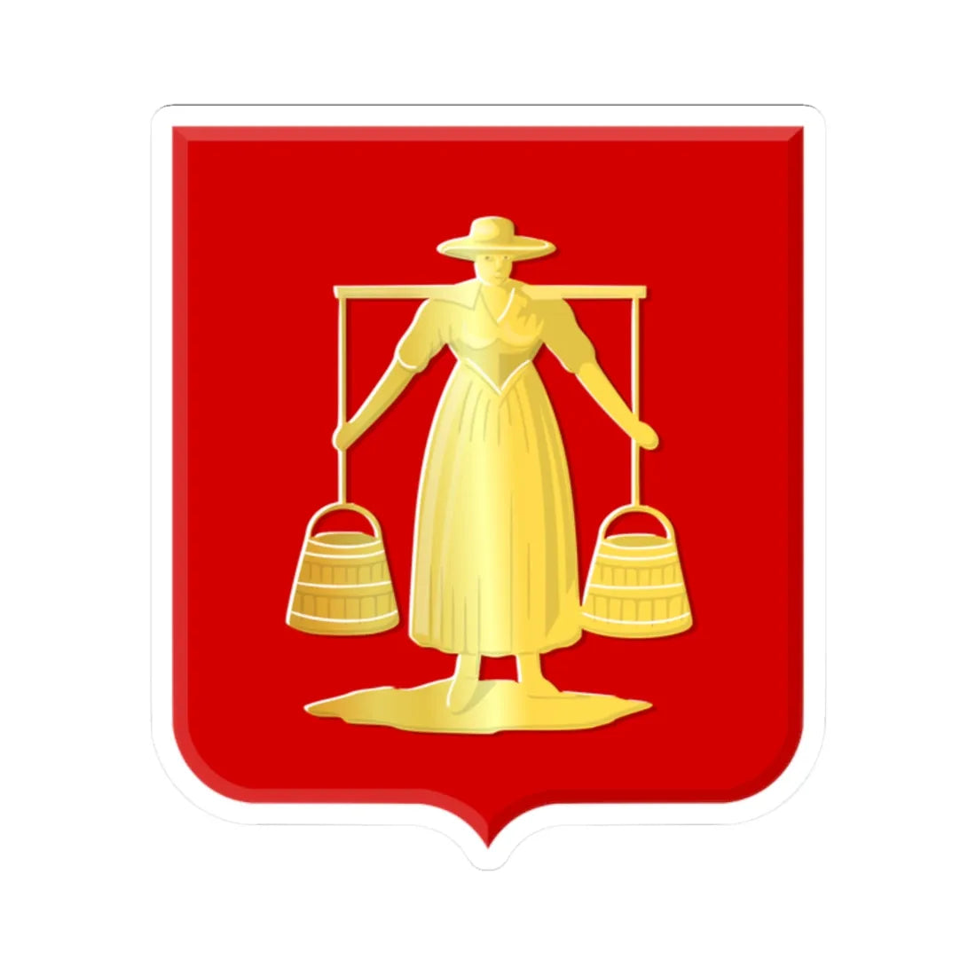 Huizen wapen (Netherlands) (Coat of Arms) STICKER Vinyl Kiss-Cut Decal 2 Inch White - The Sticker Space