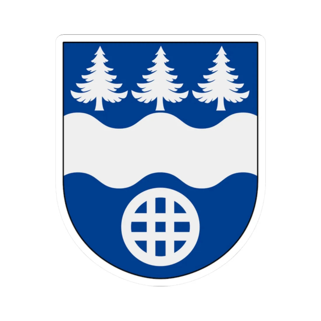 Hultsfred vapen (Sweden) (Coat of Arms) STICKER Vinyl Kiss-Cut Decal 2 Inch White - The Sticker Space